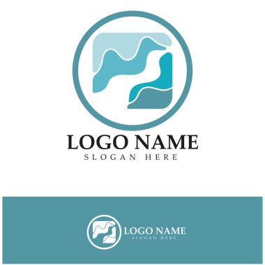 River Logo vektör resimleme şablonu