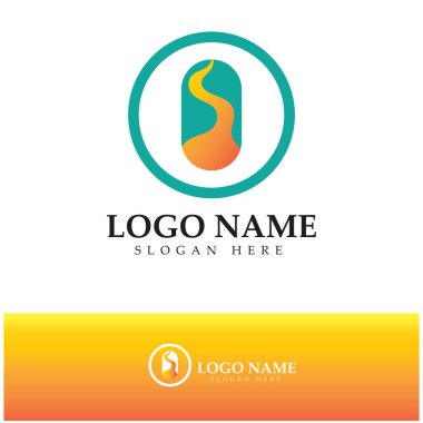 River Logo vektör resimleme şablonu