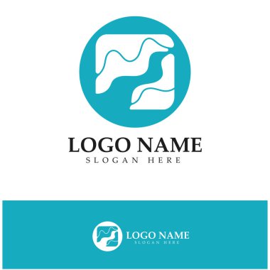 River Logo vektör resimleme şablonu