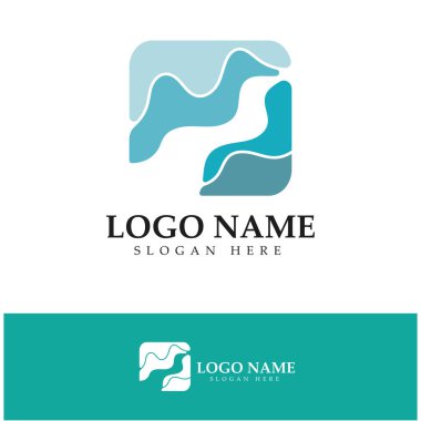 River Logo vektör resimleme şablonu