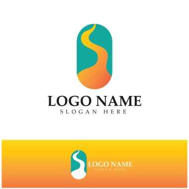 River Logo vektör resimleme şablonu