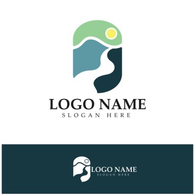 River Logo vektör resimleme şablonu