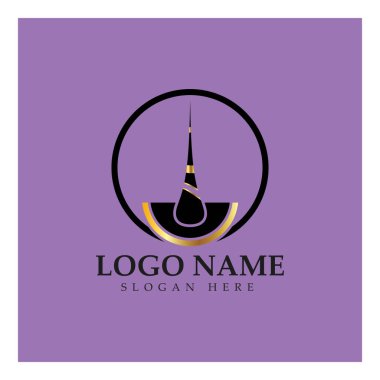 Hair treatment logo removal logo vector image design illustratio