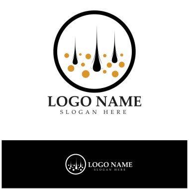Hair treatment logo removal logo vector image design illustratio