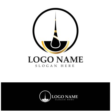 Hair treatment logo removal logo vector image design illustratio