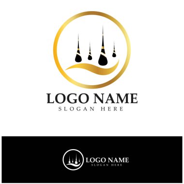 Hair treatment logo removal logo vector image design illustratio