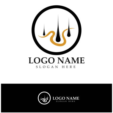 Hair treatment logo removal logo vector image design illustratio