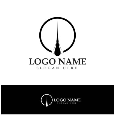 Hair treatment logo removal logo vector image design illustratio