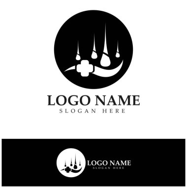 Hair treatment logo removal logo vector image design illustratio