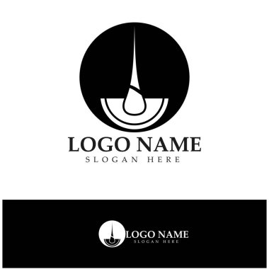Hair treatment logo removal logo vector image design illustratio