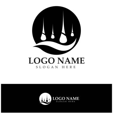 Hair treatment logo removal logo vector image design illustratio