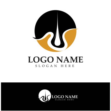 Hair treatment logo removal logo vector image design illustratio