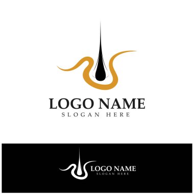 Hair treatment logo removal logo vector image design illustratio