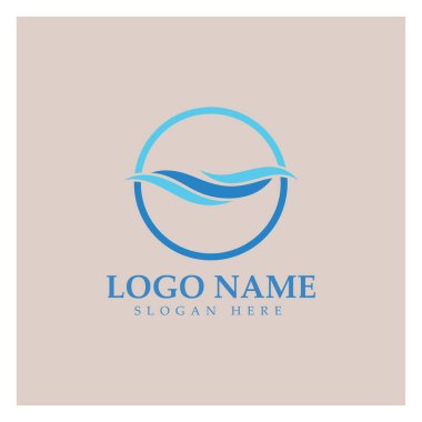 water wave,wave beach vector illustration design logo template