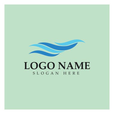 water wave,wave beach vector illustration design logo template