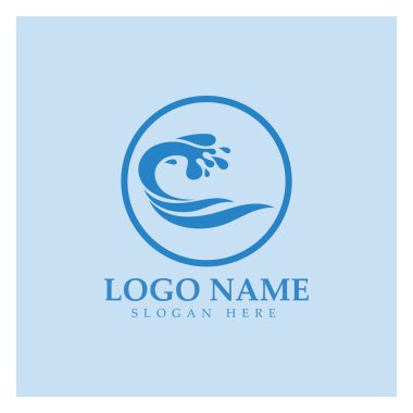 water wave,wave beach vector illustration design logo template