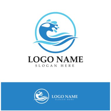 water wave,wave beach vector illustration design logo template