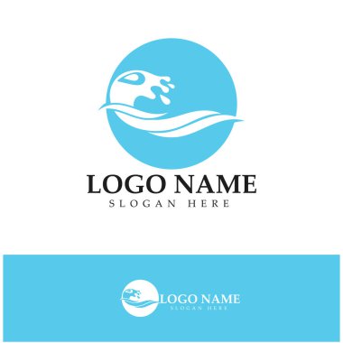 water wave,wave beach vector illustration design logo template