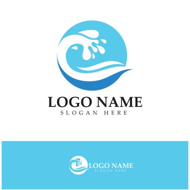 water wave,wave beach vector illustration design logo template