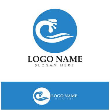 water wave,wave beach vector illustration design logo template