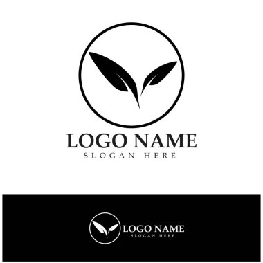 Tüy kalem yazma işareti logo şablonu uygulama simgeleri