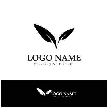 Tüy kalem yazma işareti logo şablonu uygulama simgeleri