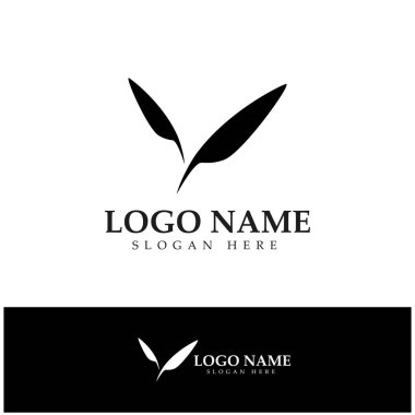 Tüy kalem yazma işareti logo şablonu uygulama simgeleri