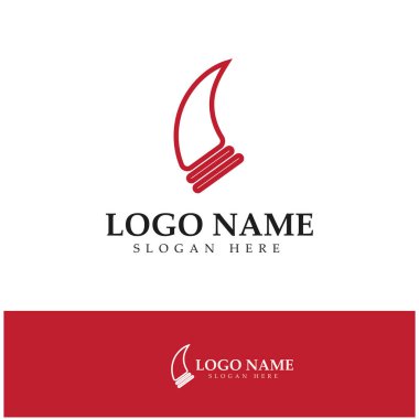 Şeytan boynuzu vektör logo tasarımı örnekleme şablonu