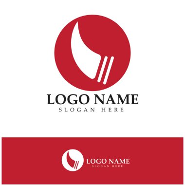 Şeytan boynuzu vektör logo tasarımı örnekleme şablonu