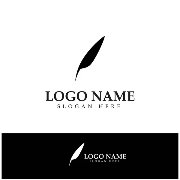 Stylo Plume Écrire Signe Logo App Icônes Modèle — Image vectorielle