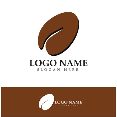 kahve çekirdeği simgesi vektör çizimi şablonu