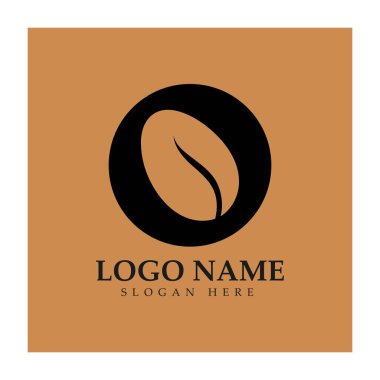 kahve çekirdeği simgesi vektör çizimi şablonu