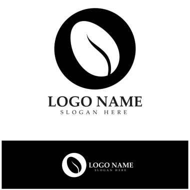 kahve çekirdeği simgesi vektör çizimi şablonu