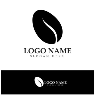 kahve çekirdeği simgesi vektör çizimi şablonu