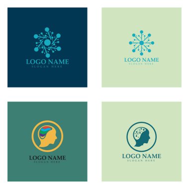 Neuron logo or nerve cell logo design,molecule logo illustration template icon with vector concept 