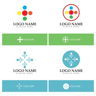 Neuron logo or nerve cell logo design,molecule logo illustration template icon with vector concept 