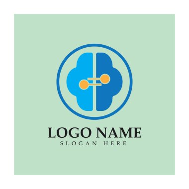 Neuron logo or nerve cell logo design,molecule logo illustration template icon with vector concept 