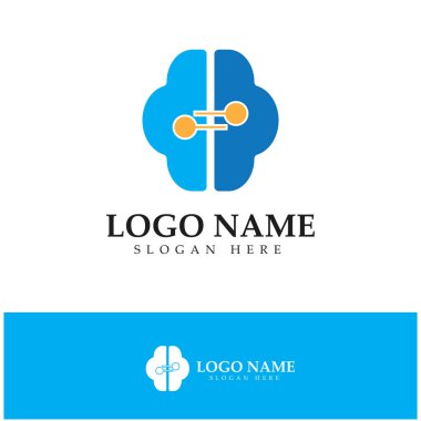 Neuron logo or nerve cell logo design,molecule logo illustration template icon with vector concept 