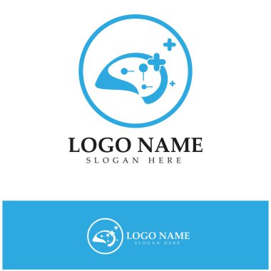 Neuron logo or nerve cell logo design,molecule logo illustration template icon with vector concept 