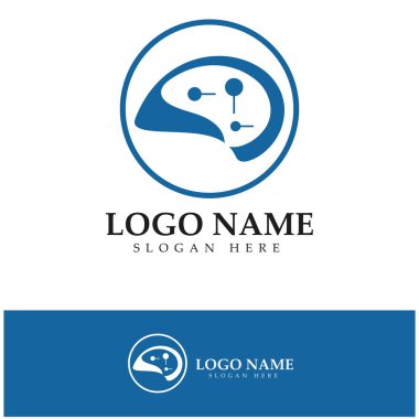 Neuron logo or nerve cell logo design,molecule logo illustration template icon with vector concept 