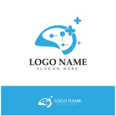 Neuron logo or nerve cell logo design,molecule logo illustration template icon with vector concept 