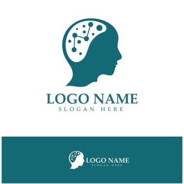 Neuron logo or nerve cell logo design,molecule logo illustration template icon with vector concept 