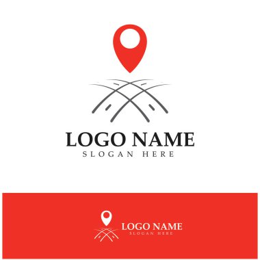 search find pin location maps GPS point logo design modern concept vector illustration