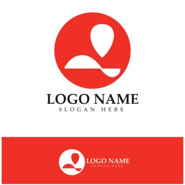 search find pin location maps GPS point logo design modern concept vector illustration