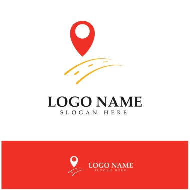 search find pin location maps GPS point logo design modern concept vector illustration