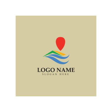 search find pin location maps GPS point logo design modern concept vector illustration