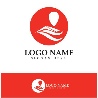 search find pin location maps GPS point logo design modern concept vector illustration