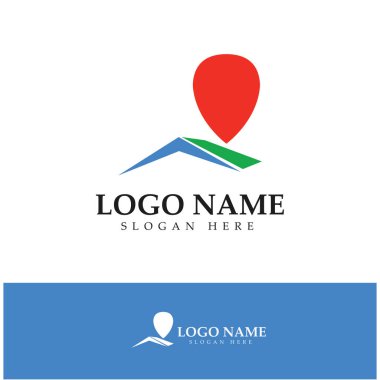 search find pin location maps GPS point logo design modern concept vector illustration