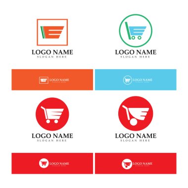 e-commerce logo and online shop logo design with modern concept