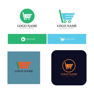 e-commerce logo and online shop logo design with modern concept